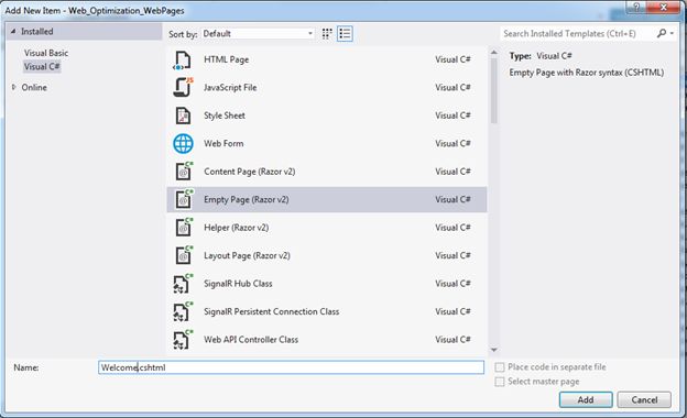 Empty Page(Razor v2)